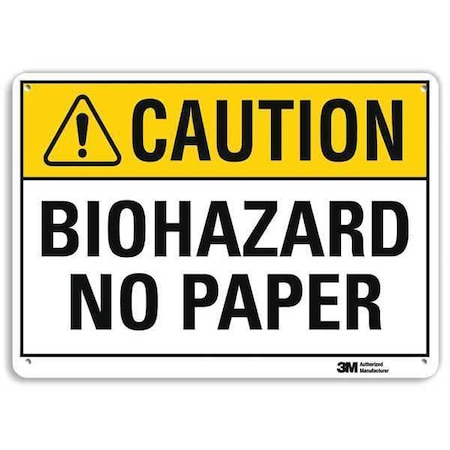 Caution Sign, 7 In H, 10 In W, Vertical Rectangle, English, U4-1088-RA_10X7