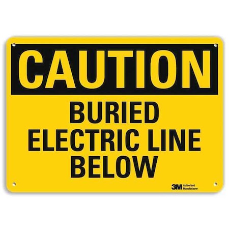 Caution Sign,14 W,10 H,0.040 Thick, U4-1100-NA_14x10