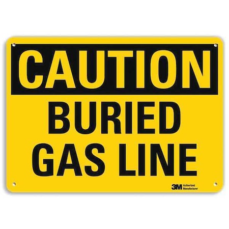 Caution Sign, 10 In H, 14 In W, Plastic, Horizontal Rectangle, English, U4-1101-NP_14X10