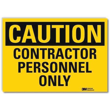 Safety Sign,Athrzd Prsnnl Only,Text,7inW