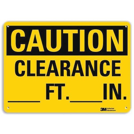 Caution Sign,14 W,10 H,0.040 Thick, U4-1130-NA_14x10