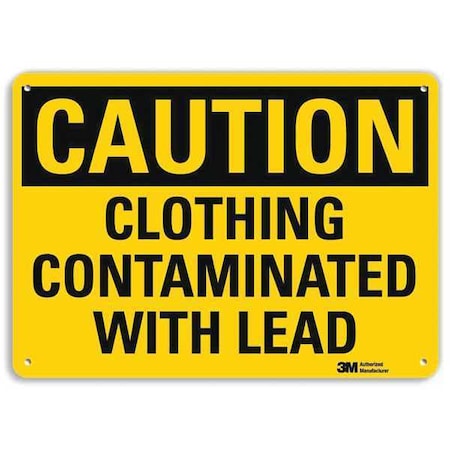 Caution Sign, 10 In H, 14 In W, Horizontal Rectangle, English, U4-1135-NA_14x10