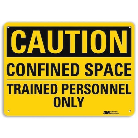 Caution Sign,14 W,10 H,0.040 Thick, U4-1144-NA_14x10