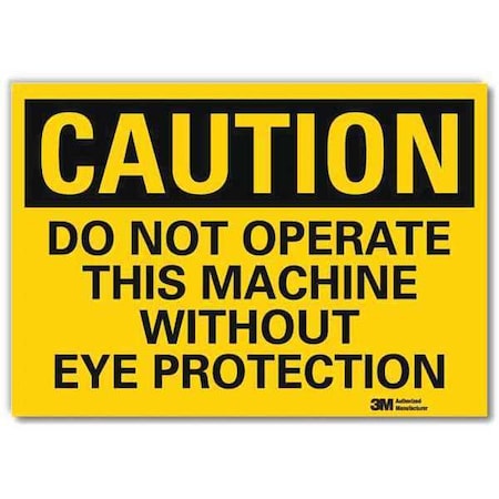 Safety Sign,Black/Yellow,10in.W