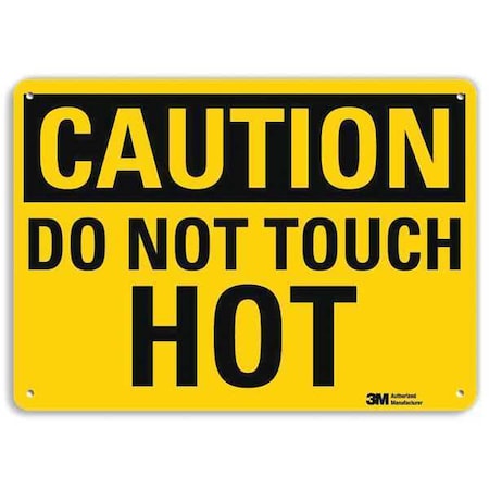 Caution Sign, 10 In H, 14 In W, Plastic, Horizontal Rectangle, English, U4-1207-NP_14X10