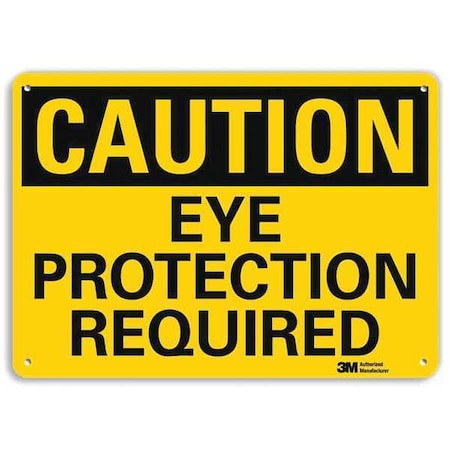 Safety Sign,Eye Protection Rquired,10inH