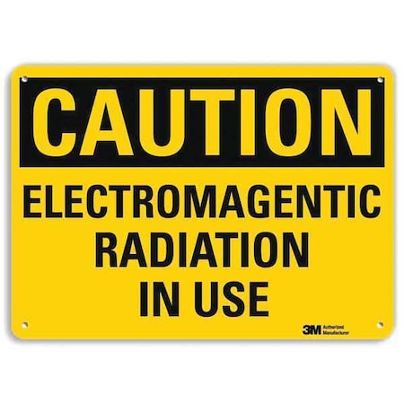 Caution Sign, 7 In H, 10 In W, Aluminum, Vertical Rectangle,U4-1255-RA_10X7