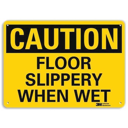 Caution Sign, 7 In H, 10 In W, Plastic, Vertical Rectangle, English, U4-1318-NP_10X7