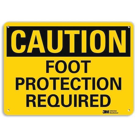 Safety Sign,Foot Protection,10in.H