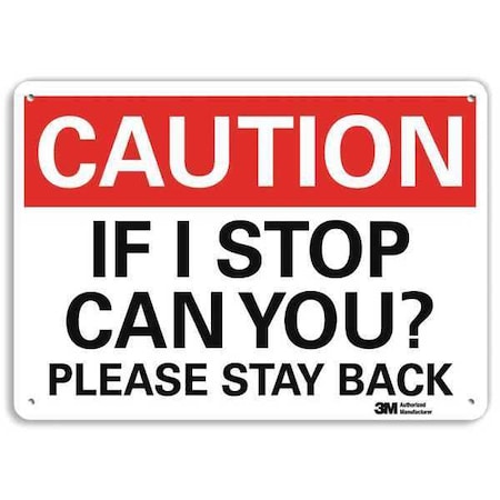 Caution Sign, 10 In H, 14 In W, Plastic, Horizontal Rectangle, English, U4-1439-NP_14X10
