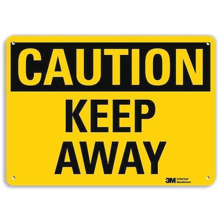 Caution Sign, 10 In H, 14 In W, Plastic, Horizontal Rectangle, English, U4-1452-NP_14X10