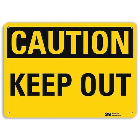 Caution Sign, 7 In H, 10 In W, Plastic, Vertical Rectangle, English, U4-1468-NP_10X7