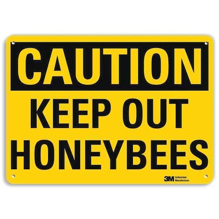 Safety Sign,Keep Out Hnybees,7in.H