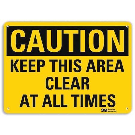 Caution Sign, 7 In H, 10 In W, Plastic, Vertical Rectangle, English, U4-1471-NP_10X7