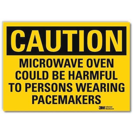 Safety Sign,Microwave Oven,Caution,10inW