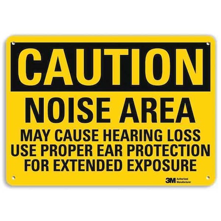 Safety Sign,Use Ear Protection,10 In. H