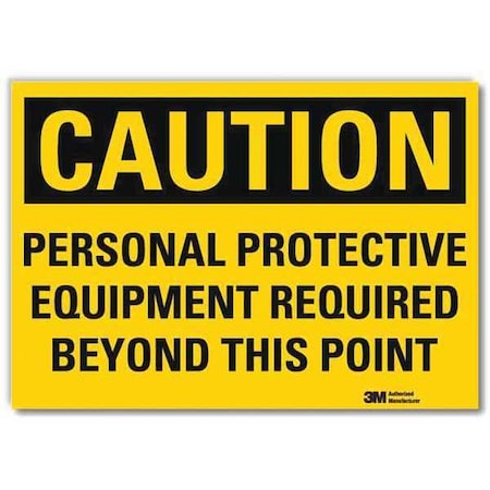 Safety Sign,Protective Equipment,10 In W
