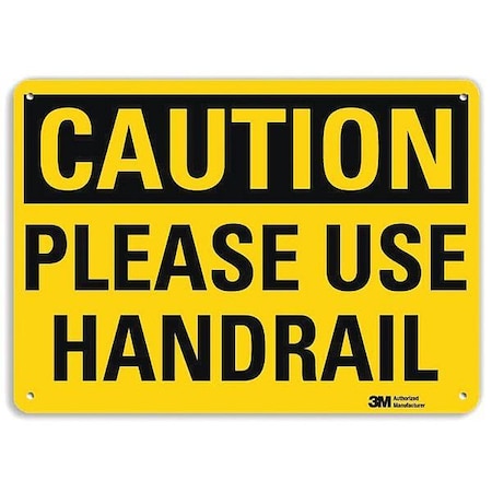 Safety Sign, 10 In Height, 14 In Width, Aluminum, Horizontal Rectangle, English, U4-1599-RA_14X10