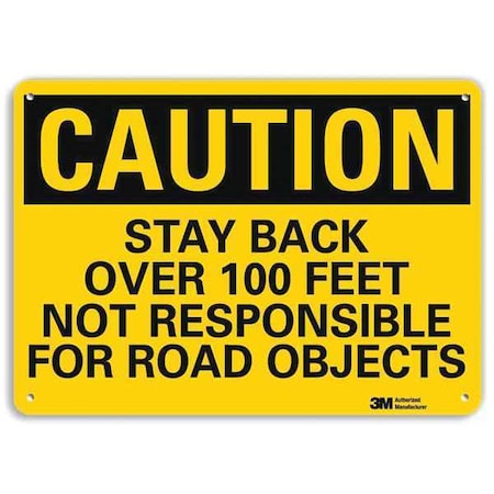 Caution Sign, 10 In H, 14 In W, Aluminum, Horizontal Rectangle, English, U4-1684-NA_14x10