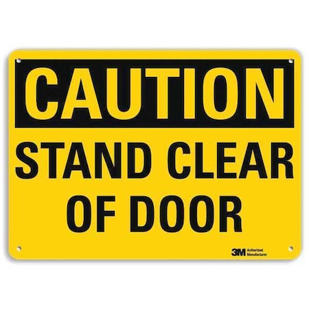 Caution Sign, 10 In H, 14 In W, Aluminum, Horizontal Rectangle, English, U4-1677-NA_14x10