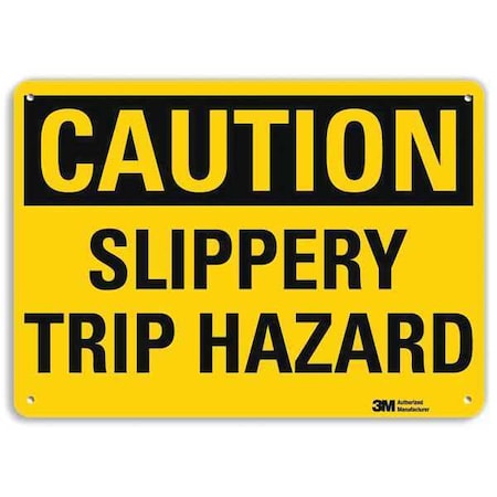 Caution Sign, 10 In H, 14 In W, Plastic, Horizontal Rectangle, English, U4-1670-NP_14X10