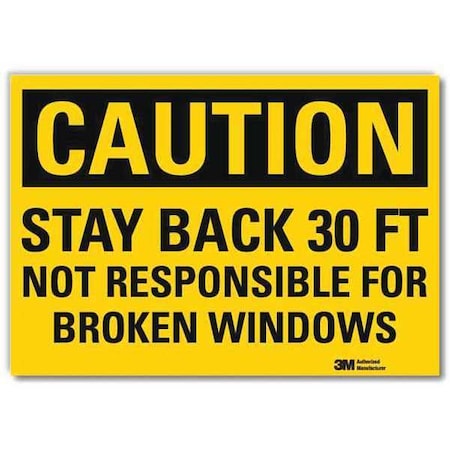 Safety Sign,Black/Yellow,7in.H X 10in.W