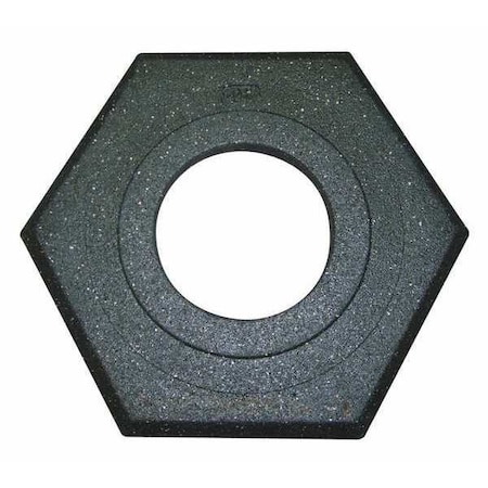 Channelizer Cone Base, Recycled Rubber, 2 1/2 In H, 17 In L, 20 In W, Black