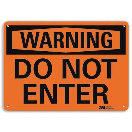 Admittance Sign,Black/Orange,10 In. H, U6-1056-RA_14X10