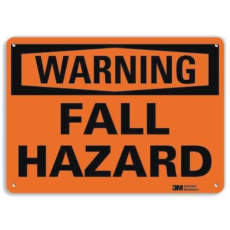 Warning Sign, 10 In H, 14 In W, Aluminum, Horizontal Rectangle, English, U6-1086-RA_14X10