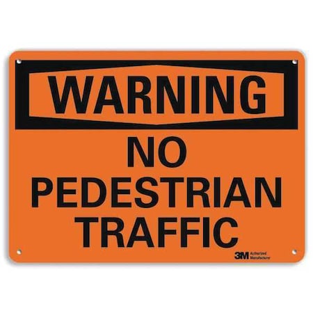 Plastic Pedestrian Traffic Sign, 7 In Height, 10 In Width, Aluminum, Vertical Rectangle, English