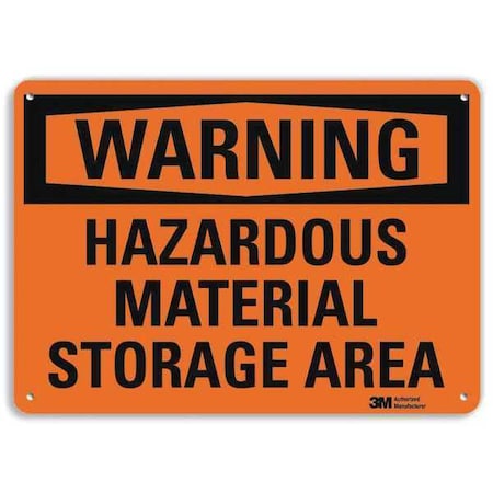 Warning Sign, 7 In H, 10 In W, Vertical Rectangle, English, U6-1110-RA_10X7
