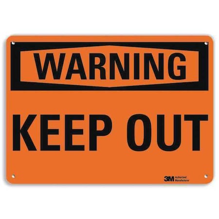 Security Sign, 10 In H, 14 In W, Plastic, Horizontal Rectangle, English, U6-1143-NP_14X10