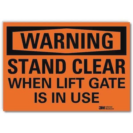 Warning Sign, 10 In H, 14 In W, Aluminum, Horizontal Rectangle, English, U6-1226-RD_14X10