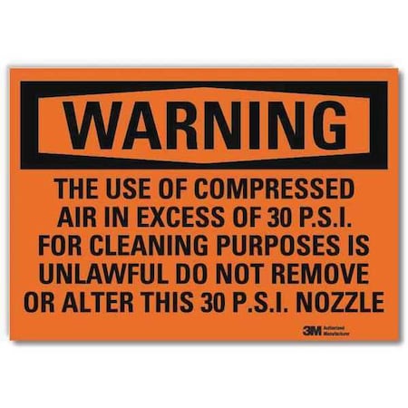 Security Sign, 5 In H, 7 In W,Horizontal Rectangle, English, U6-1232-RD_7X5