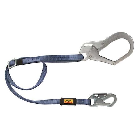 Positioning Lanyard, 6 Ft., 425 Lb. Weight Capacity, Blue