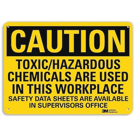 Caution Sign, 10 In H, 14 In W, Plastic, Horizontal Rectangle, English, U4-1734-NP_14X10