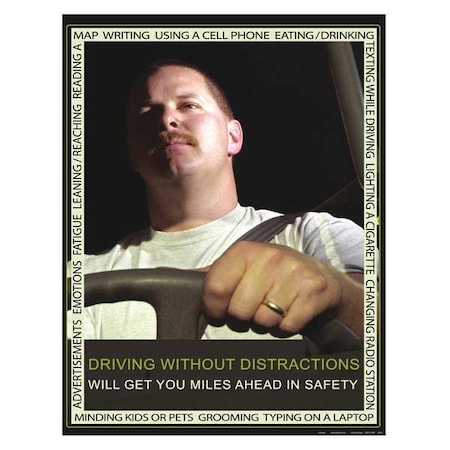 Safety Poster,Driving Without Distrac,EN