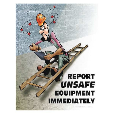 Safety Poster,Report Unsafe Equipment,EN