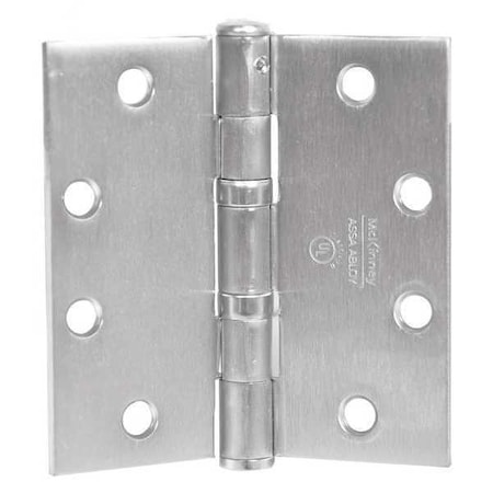 4 W X 4-1/2 H Satin Stainless Steel Door And Butt Hinge