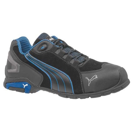 Athletic Work Shoes, 10EEE, Black/Blue, PR