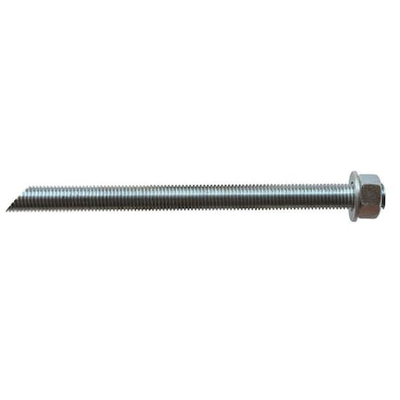 Stud Assembly, 3/8, 5 In, Zinc Plated, Steel, 10 PK