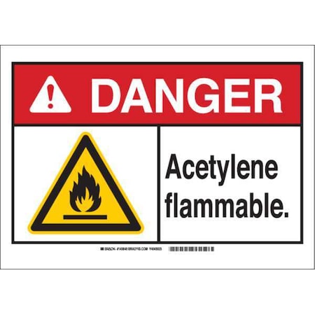 Danger Sign, 10 In H, 14 In W, Plastic, Rectangle, English, 143646