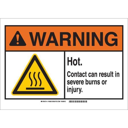 Warning Sign, 7 In H, 10 In W, Aluminum, Rectangle, English, 143823