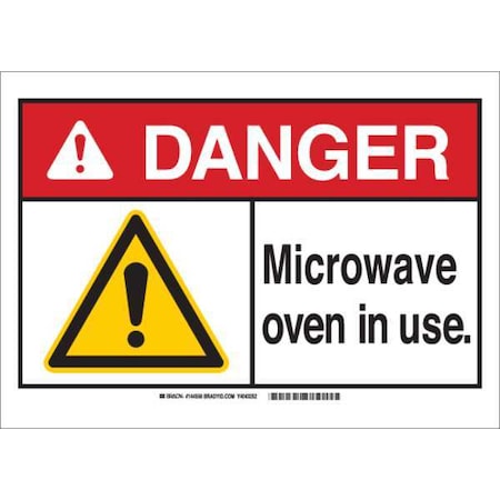 Danger Sign, 10 In H, 14 In W, Polyester, Rectangle,144558