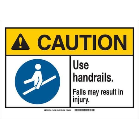 Caution Sign, 7 In H, 10 In W, Aluminum, Rectangle, English, 144786