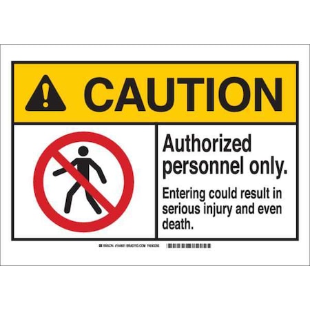 Caution Security Sign,10HX14W,Plstic