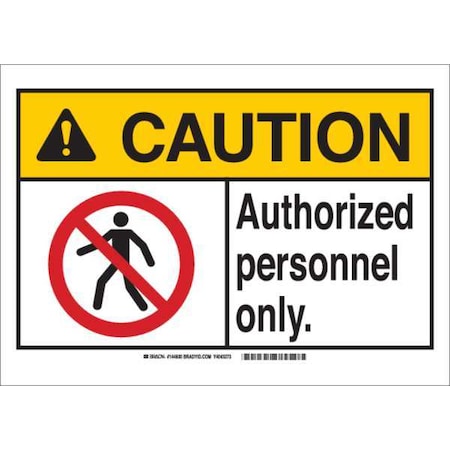 Caution Security Sign, 7HX10W, Author
