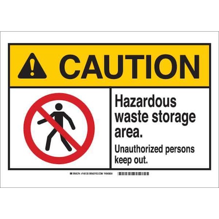 Caution Sign, 7 In H, 10 In W, Rectangle, English, 145123