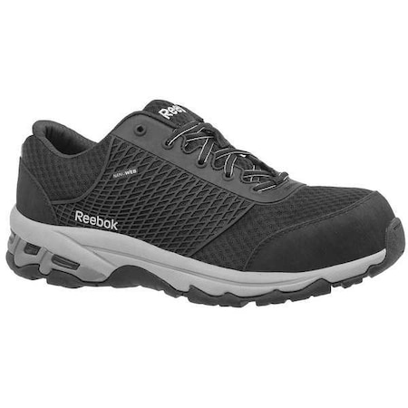 Athletic Style Work Shoes, Black, 12W,PR