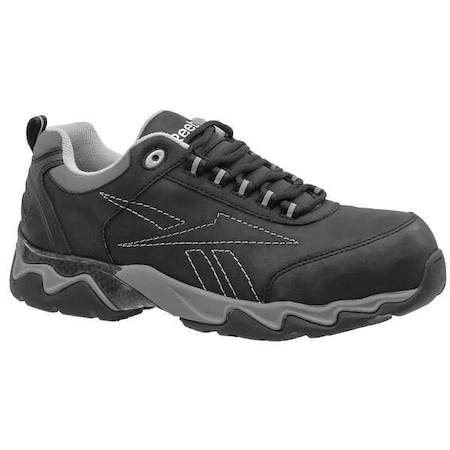 Athletic Style Work Shoes, Black, 11W,PR